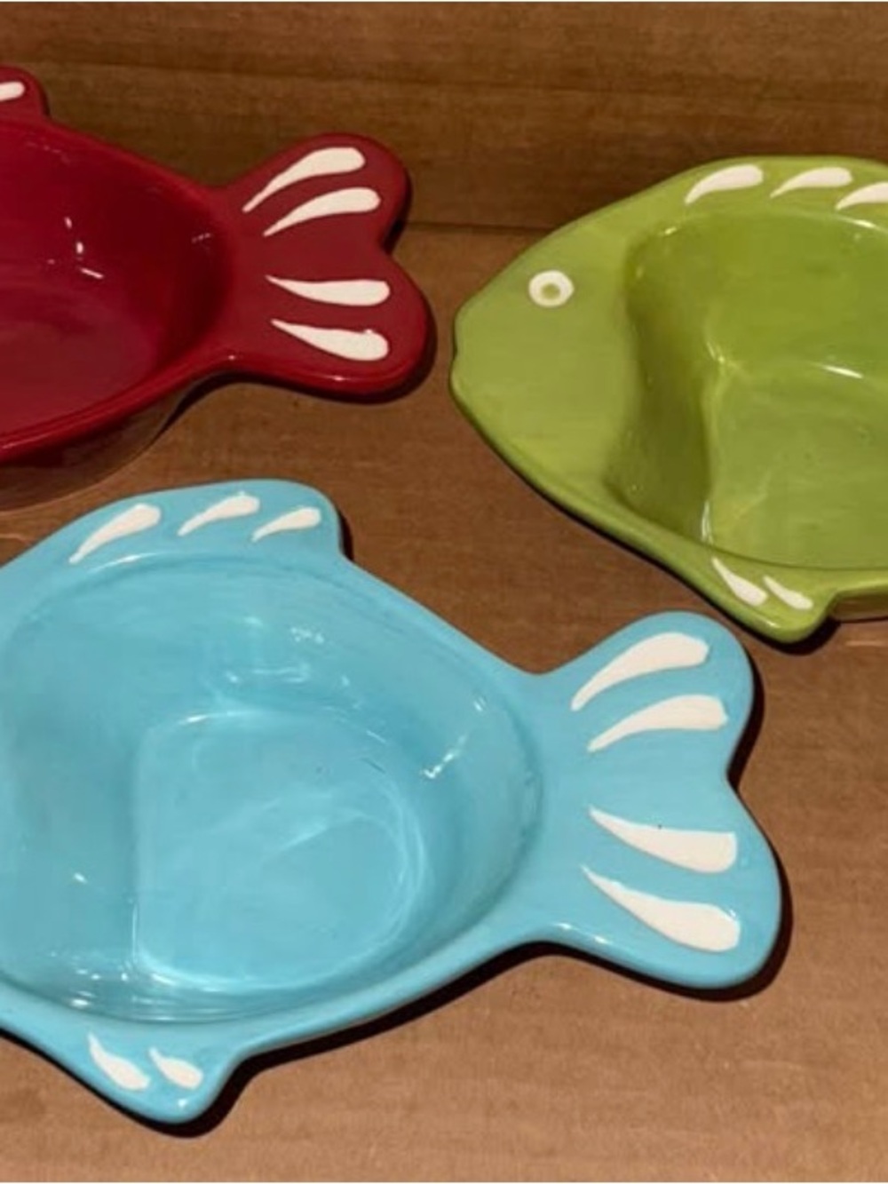 Ceramic Fish Serving Dish — Light Blue